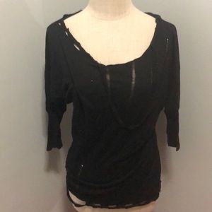 BEBE Distressed Sweater